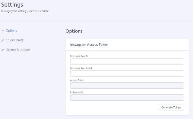 page Builder  settings