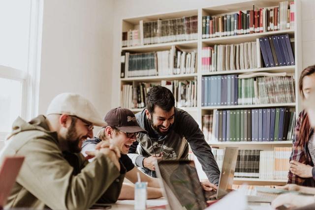 work laughter around computer technology